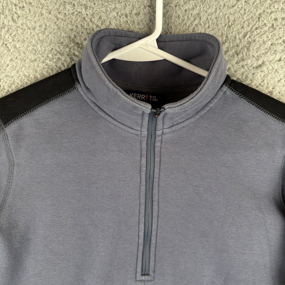 Kerrits Riding Shirt Women Small Blue Gray 1/4 Zip Mock Neck Pullover Equestrian - Picture 3 of 9